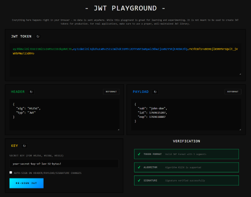 JWT Playground